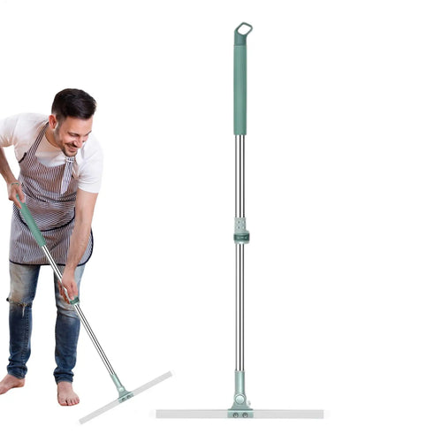 2-in-1 Besen mit Abzieher: fegt und entfernt Wasser